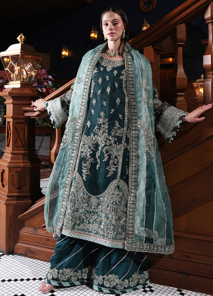 Inayat Embroidered Organza Suits Unstitched 3 Piece INT25UF INFF-02 Ezra - Formals Collection