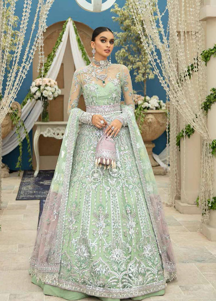 Inayat Embroidered Net Suits Unstitched 4 Piece IN21LW ILW-01 LILY - Luxury Formals Collection