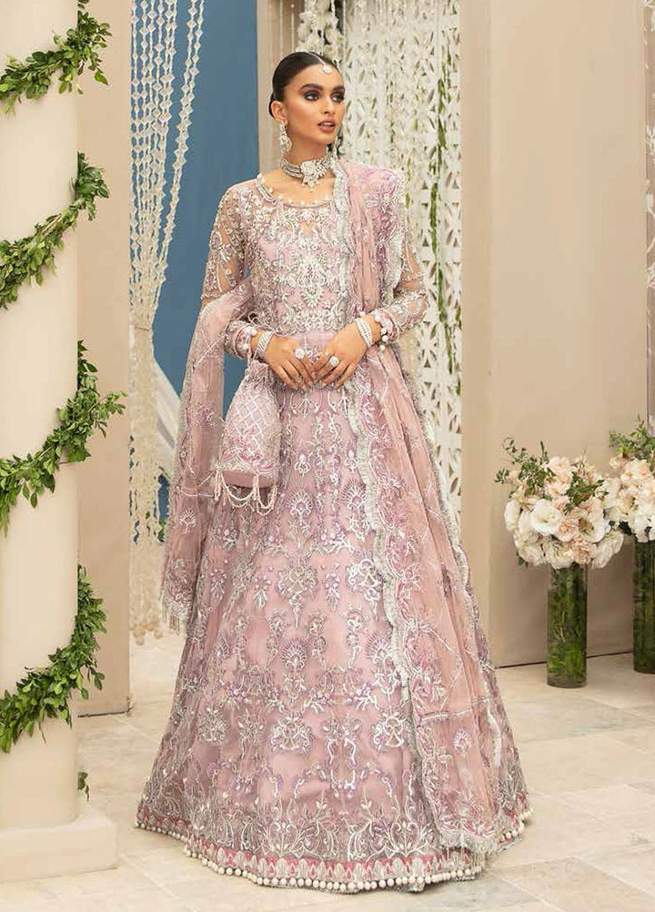 Inayat Embroidered Net Suits Unstitched 4 Piece IN21LW ILW-06 DAHLIA - Luxury Formals Collection