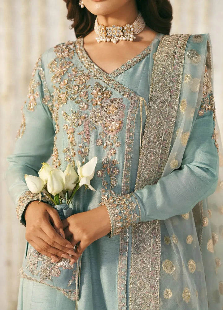 Inayat Pret Embroidered Raw Silk 3 Piece Suit Azara