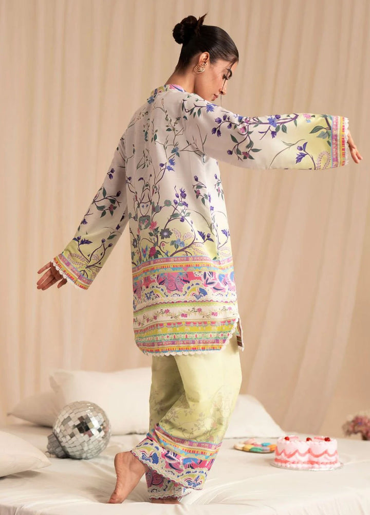 Inayat Pret Printed Silk 2 Piece Suit Aurora