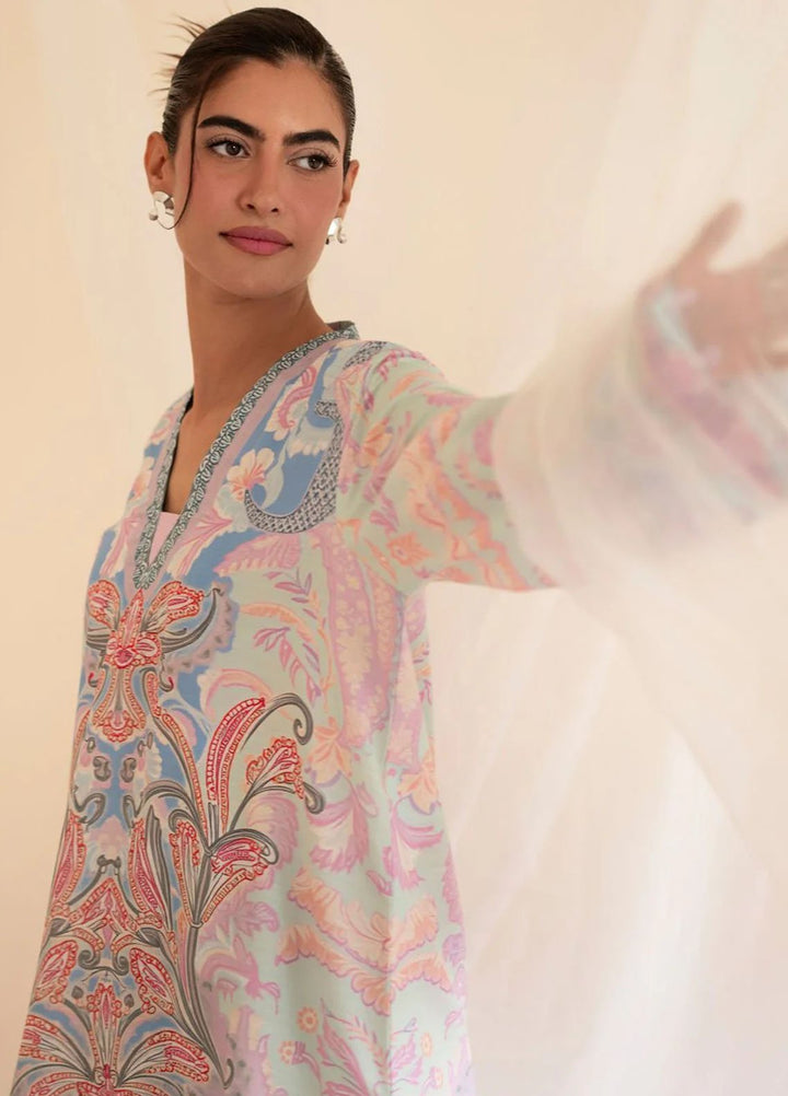 Inayat Pret Printed Silk 2 Piece Suit Dahlia