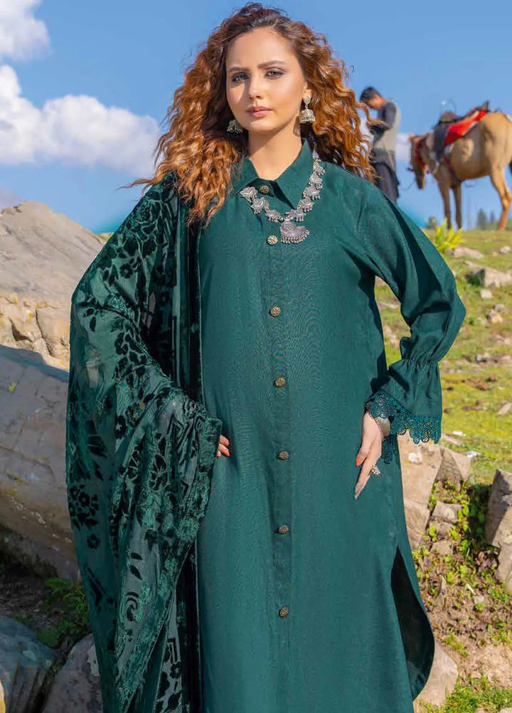 Insia By Riaz Arts Embroidered Wool Suit Unstitched 3 Piece RA24I D-01 - Winter Collection