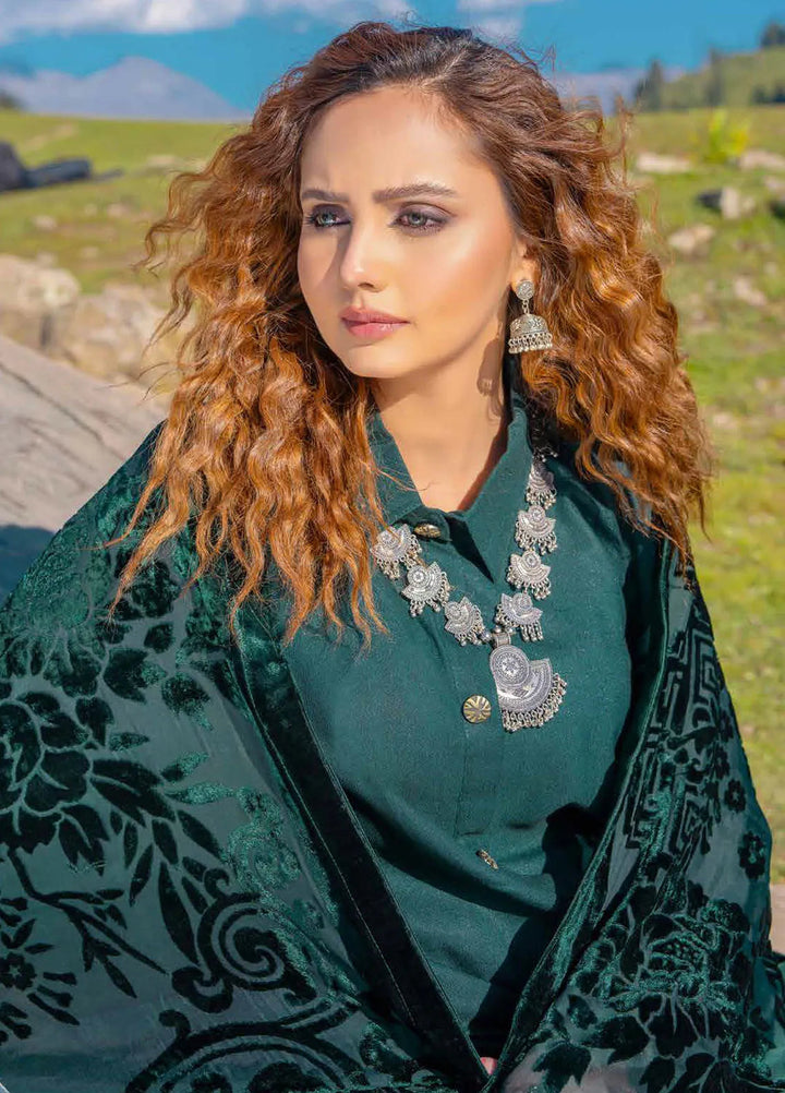 Insia By Riaz Arts Embroidered Wool Suit Unstitched 3 Piece RA24I D-01 - Winter Collection