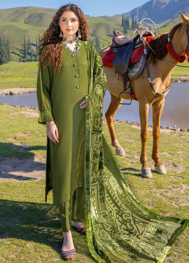 Insia By Riaz Arts Embroidered Wool Suit Unstitched 3 Piece RA24I D-03 - Winter Collection