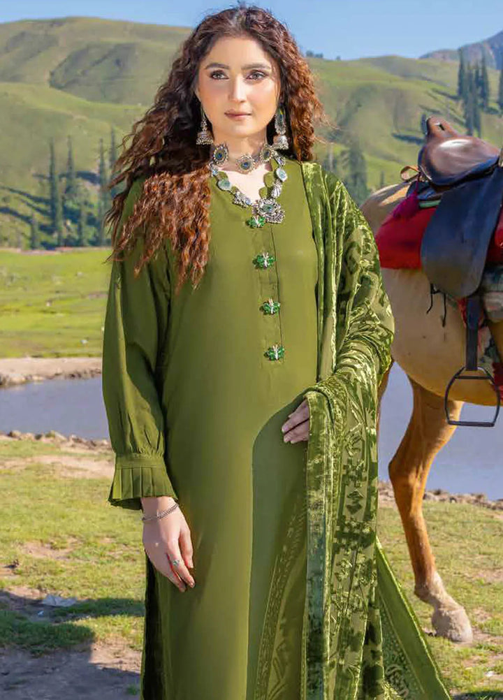 Insia By Riaz Arts Embroidered Wool Suit Unstitched 3 Piece RA24I D-03 - Winter Collection