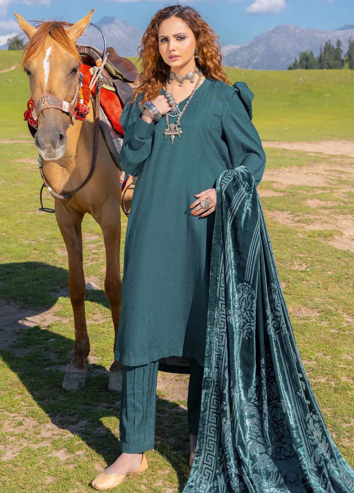 Insia By Riaz Arts Embroidered Wool Suit Unstitched 3 Piece RA24I D-05 - Winter Collection