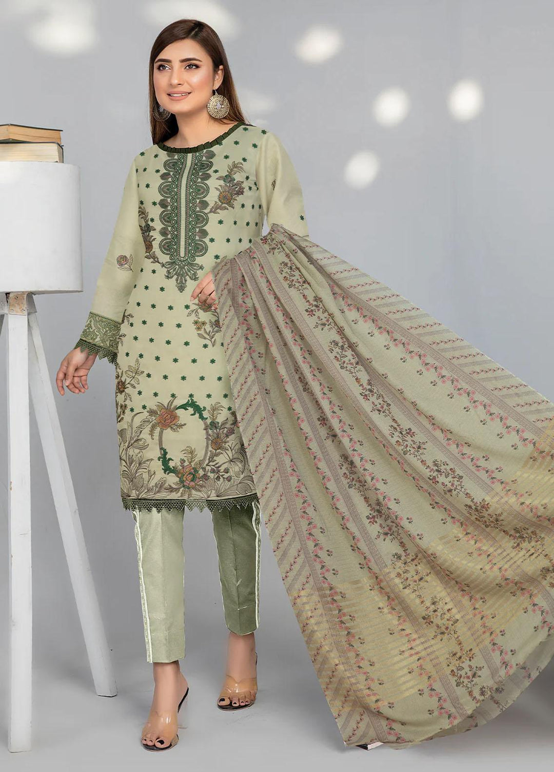 Insiya Clothing Embroidered Lawn Suits Unstitched 3 Piece INS23ME 02 - Eid Collection