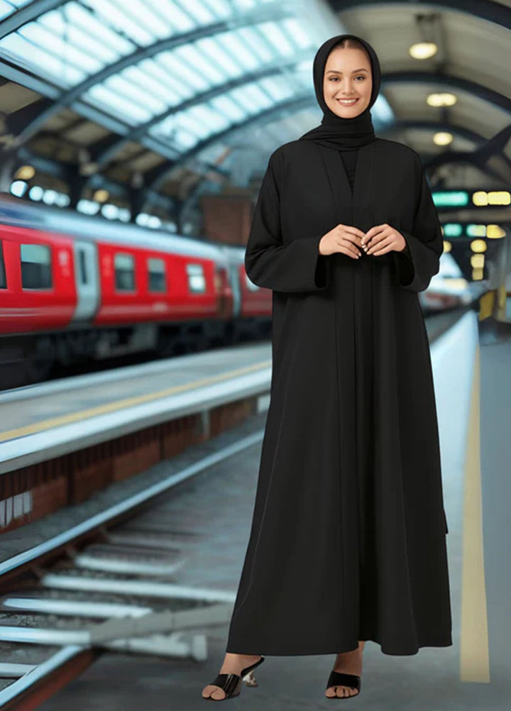 Insiya Pret Solid Georgette Abaya LDW6702