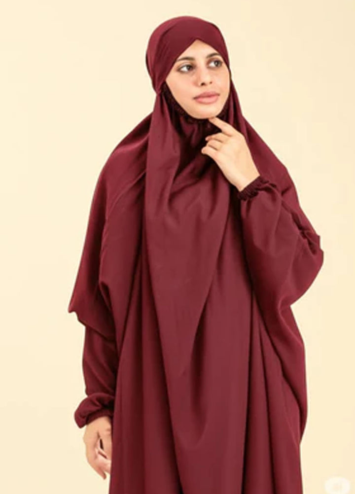 Insiya Pret Solid Nidha Namaz Chadar With Sleeves ZBF1580