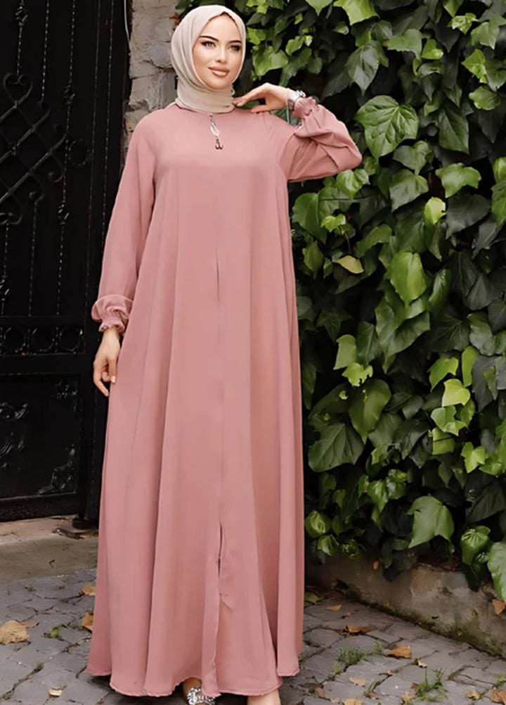 Insiya Pret Solid Swiss Lawn Abaya QZD0837