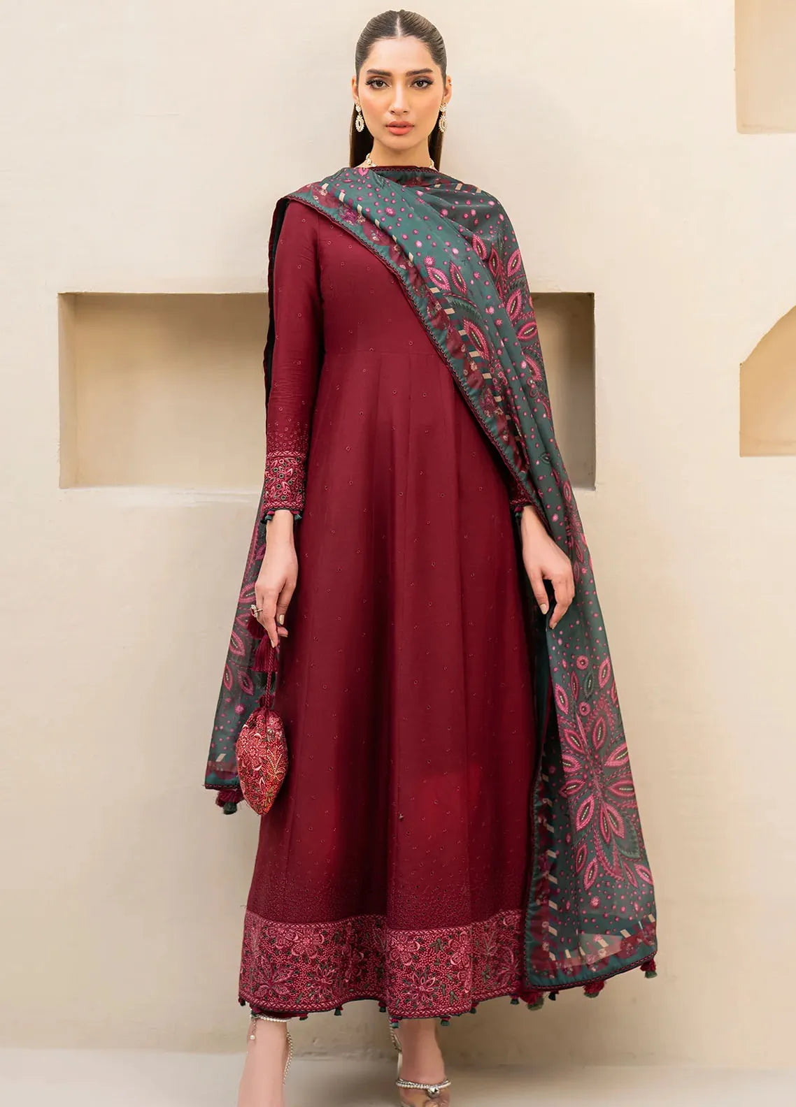 Iris by Jazmin Embroidered Lawn Suits Unstitched 3 Piece JZ25IL D-06 - Summer Collection main image 0