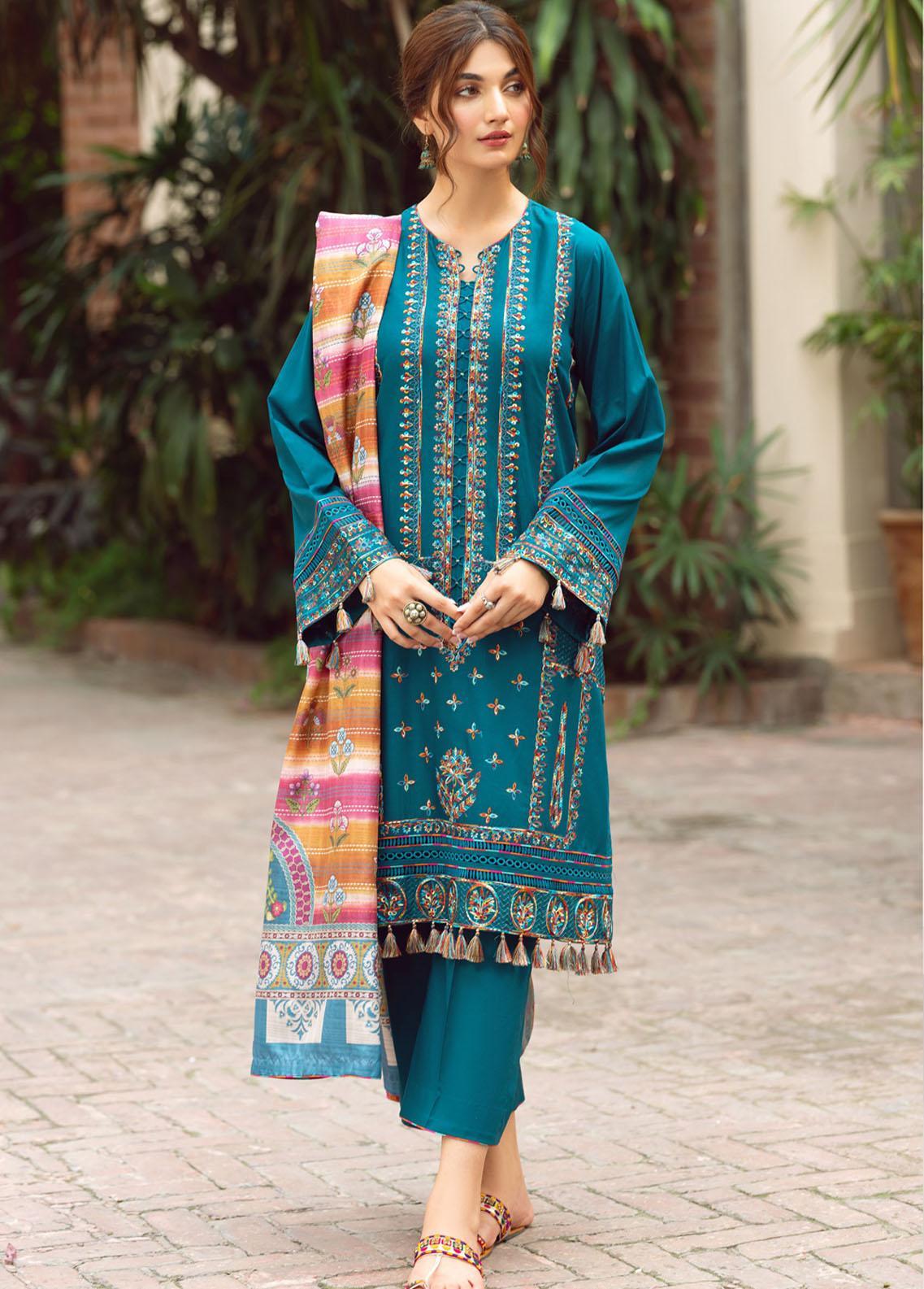 Iris by Jazmin Embroidered Lawn Suits Unstitched 3 Piece JZ25IL D-09 - Summer Collection