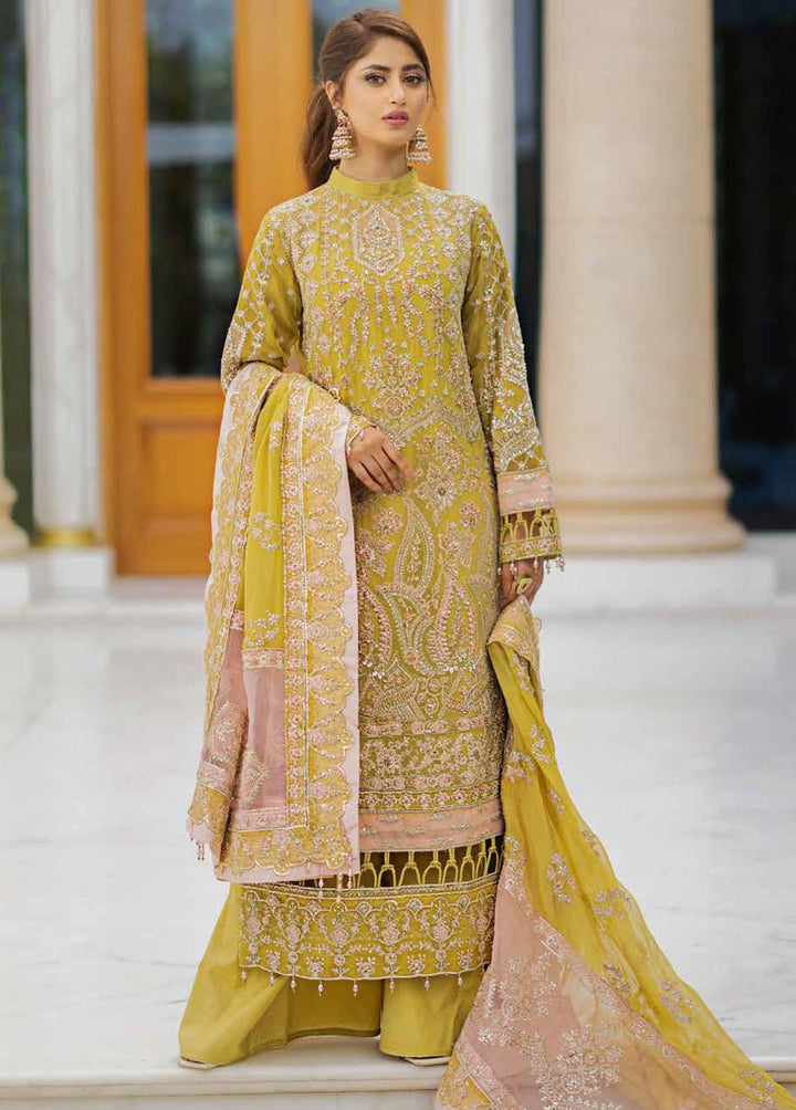 Ishq Aatish by Emaan Adeel Embroidered Chiffon Suits Unstitched 3 Piece EA23IA AT-06 - Luxury Collection