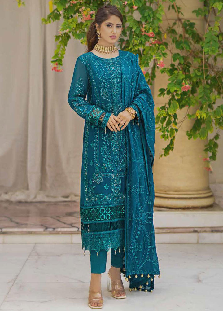 Ishq Aatish by Emaan Adeel Embroidered Chiffon Suits Unstitched 3 Piece EA23IA AT-07 - Luxury Collection