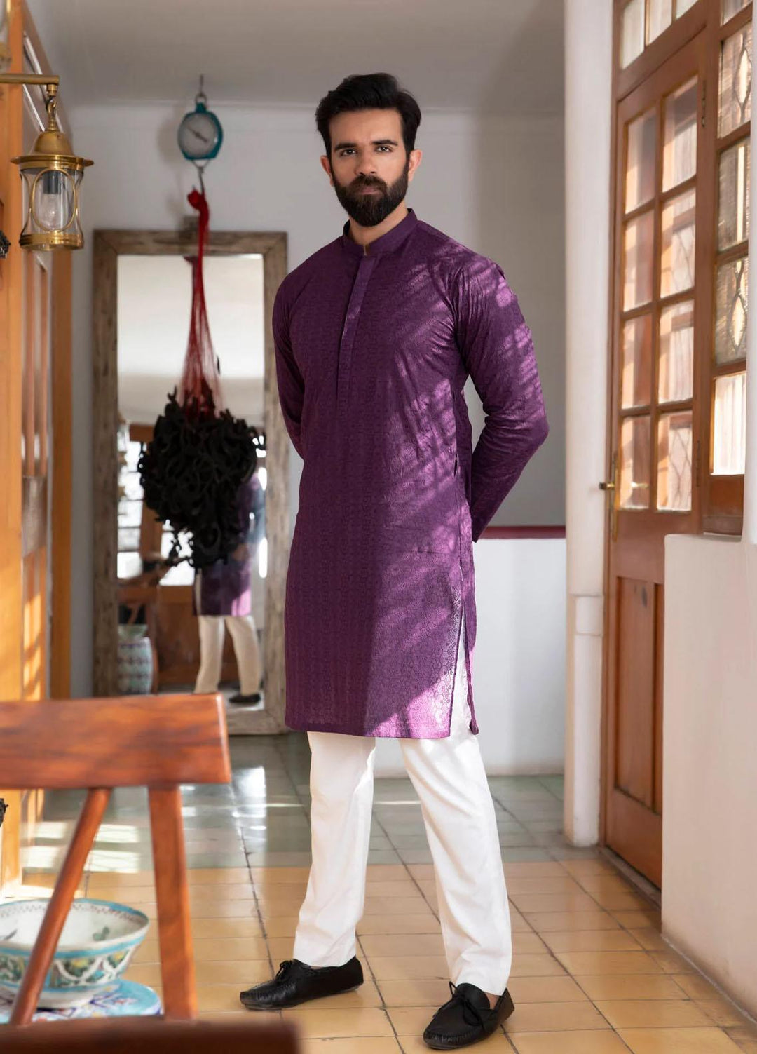 Istor Cotton Formal Kurta for Men - IST-15-Plum