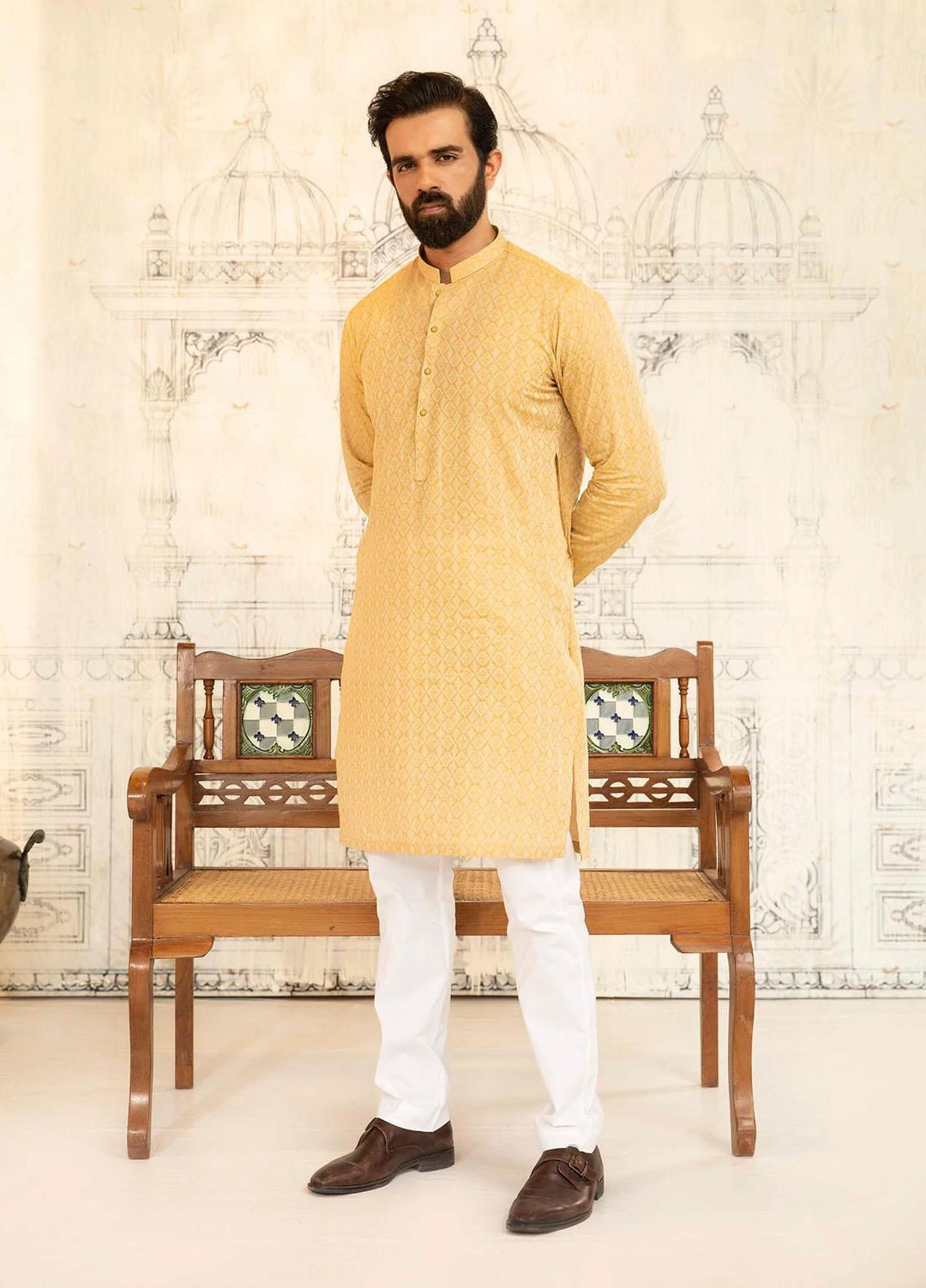 Istor Cotton Formal Kurta for Men - IST-30-Yellow