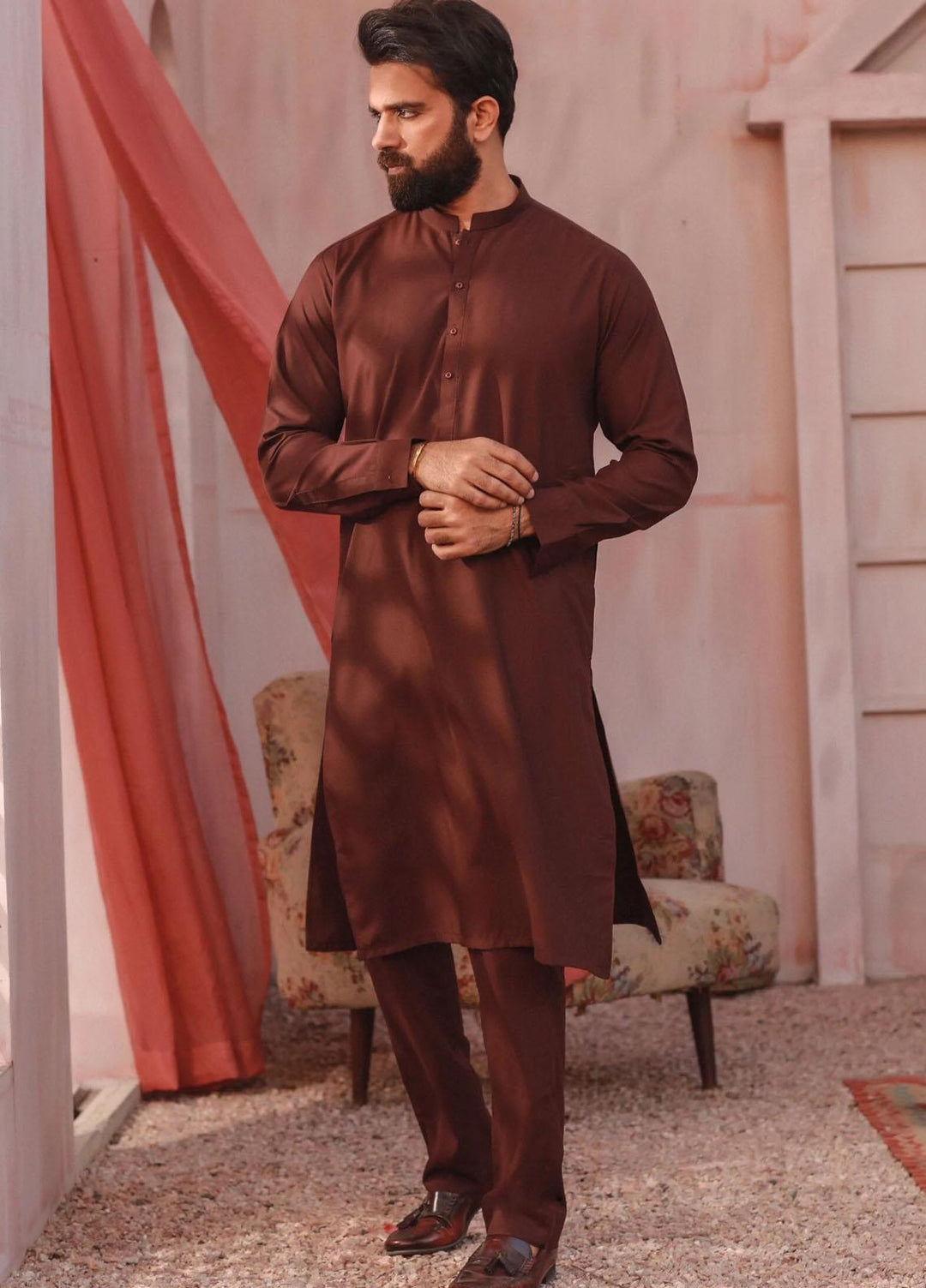 Istor Wash N Wear Formal 3 Piece Suit for Men - IST-07-MAROON