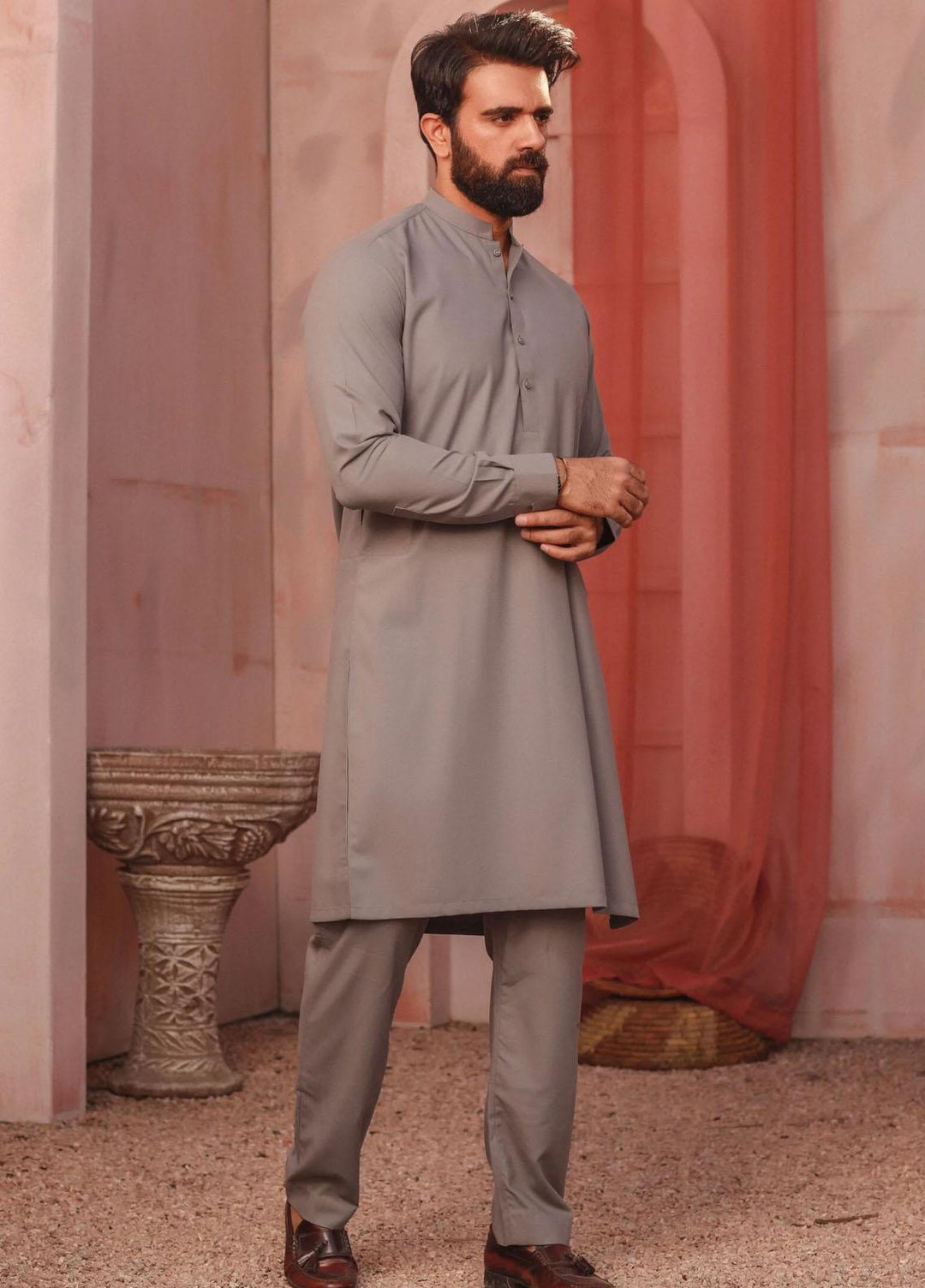 Istor Wash N Wear Formal 3 Piece Suit for Men - IST-07-MID-GREY