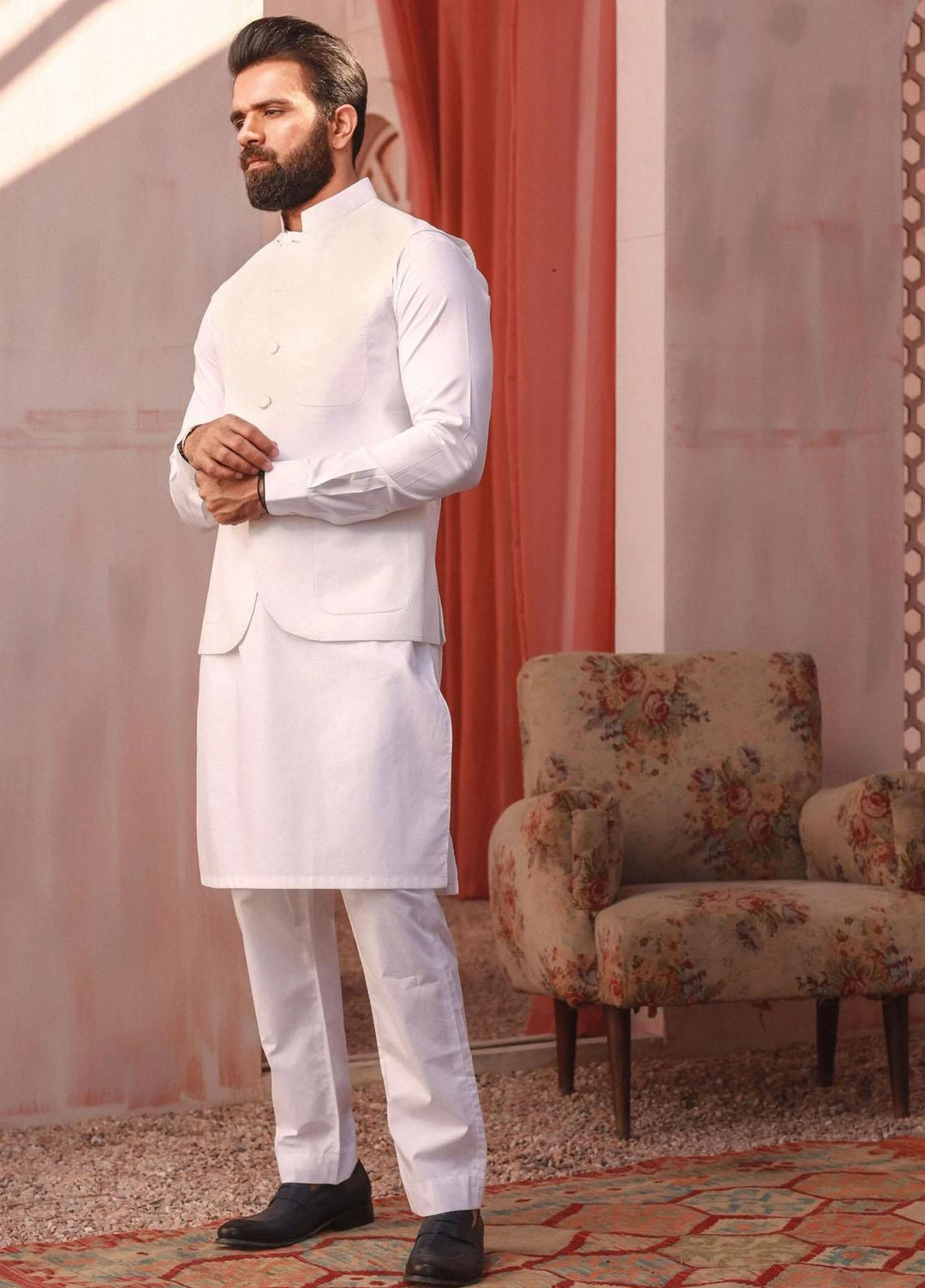 Istor Cotton Formal 3 Piece Suit for Men - IST-04-WHITE