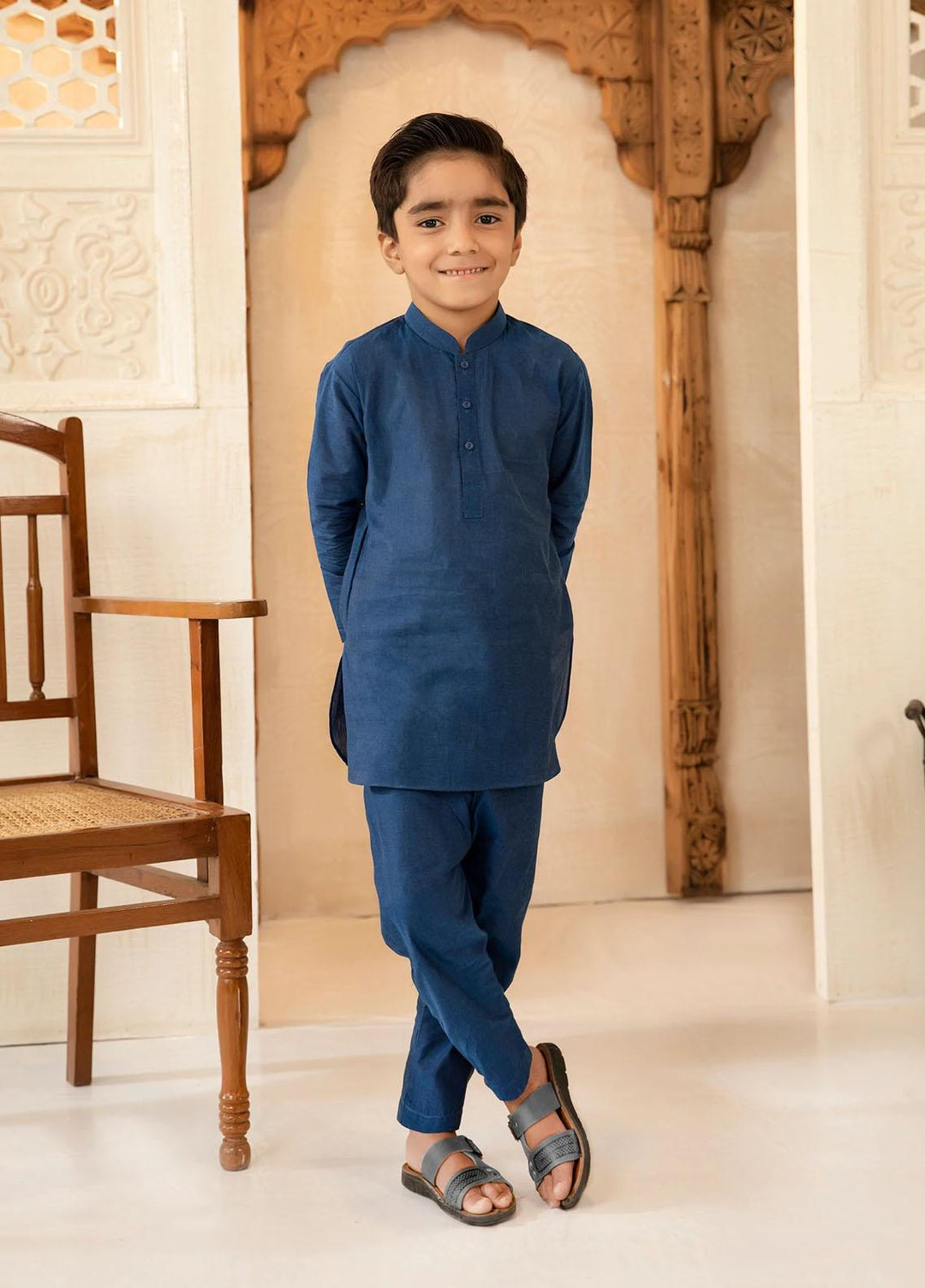 Istor Cotton Formal Kurta Pajama for Kid - IST-28-Blue