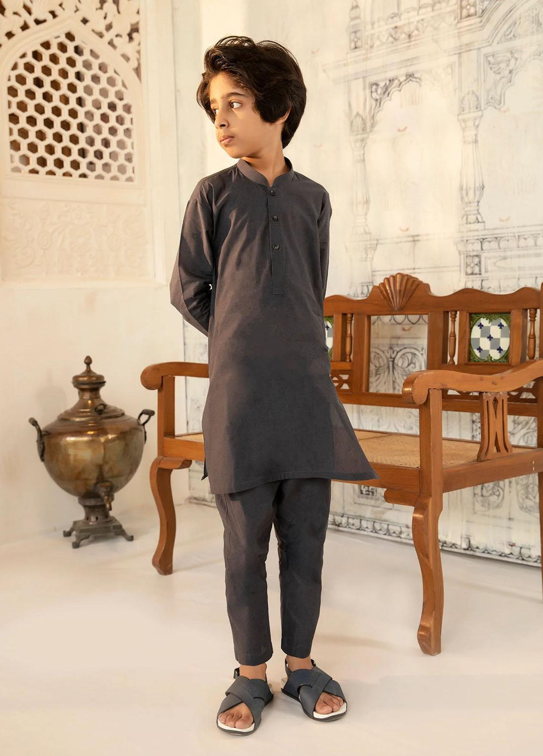 Istor Cotton Formal Kurta Pajama for Kid - IST-35-NAVY