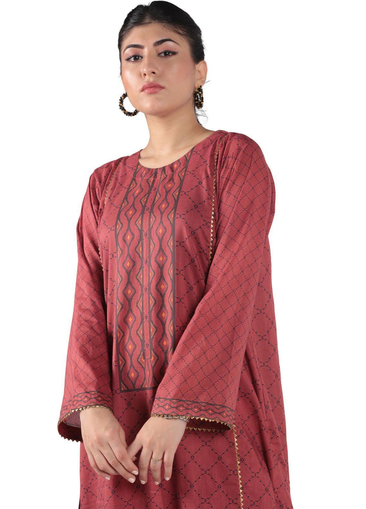 Vibgyor Fashion Pret Printed Lawn 3 Piece Suit D3-C1-23S ELAYA RED