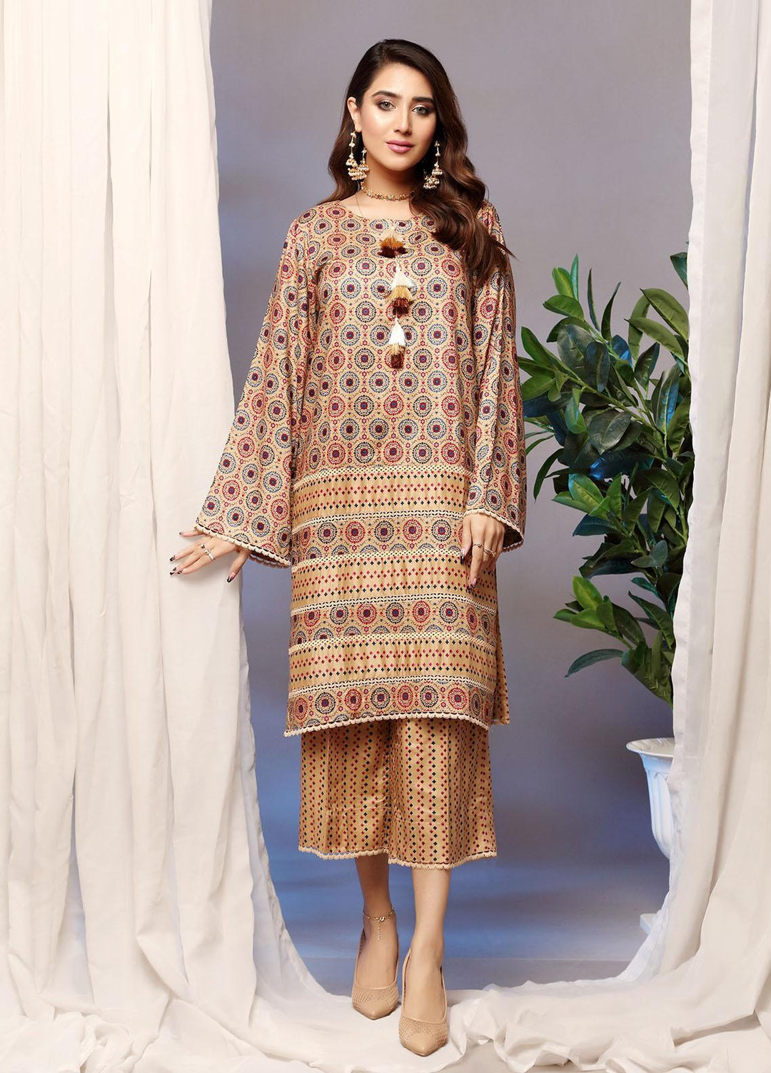 Heena By Ittehad Textiles Printed Linen Suits Unstitched 2 Piece ITD21H 1901-A - Winter Collection