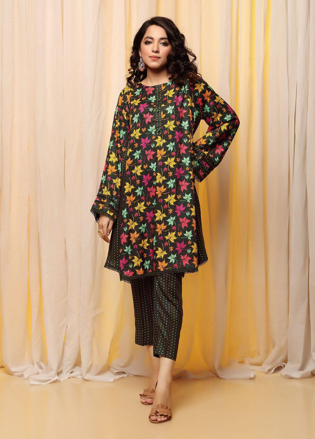 Heena By Ittehad Textiles Printed Linen Suits Unstitched 2 Piece ITD21H 1902-C - Winter Collection