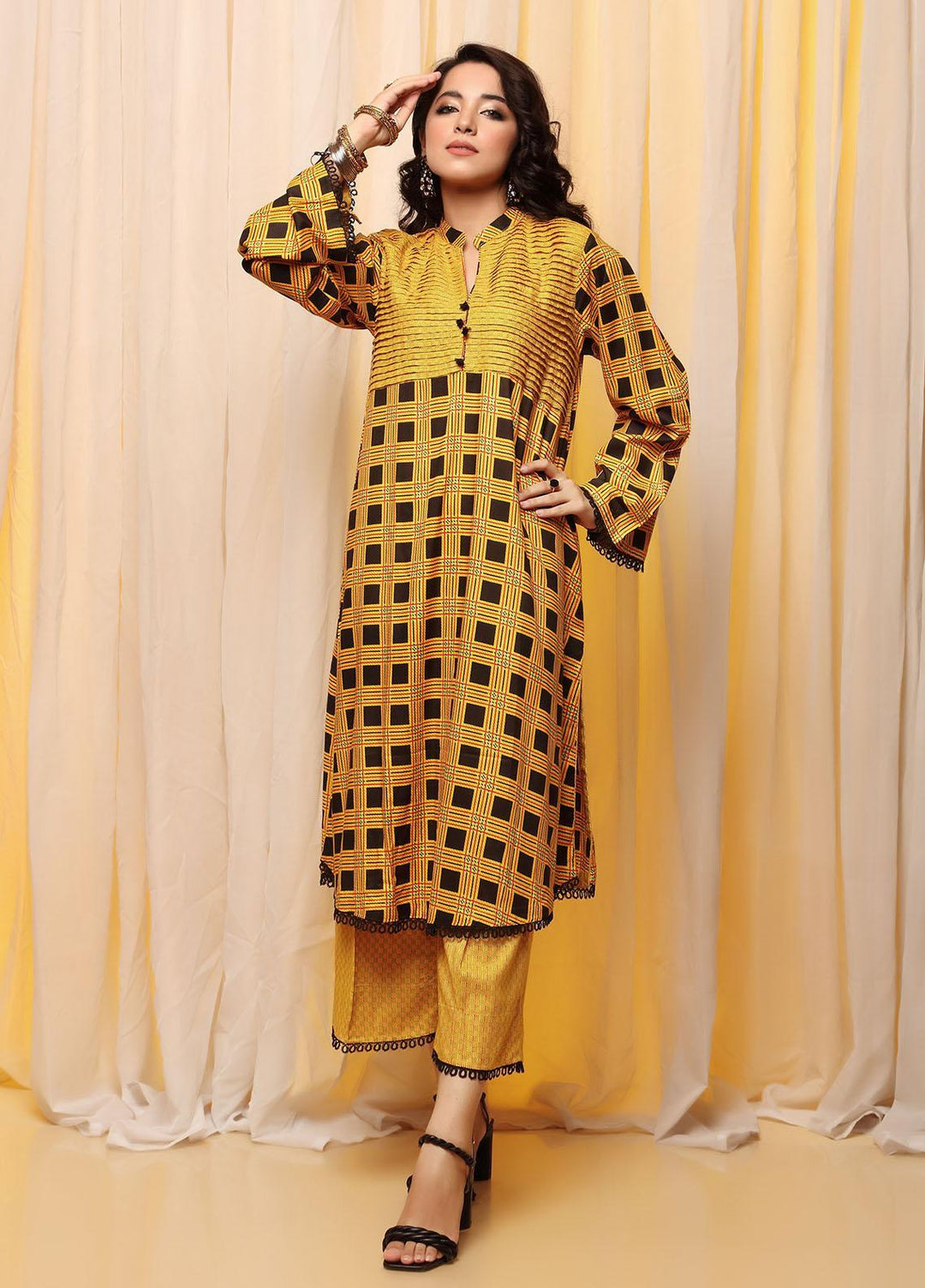 Heena By Ittehad Textiles Printed Linen Suits Unstitched 2 Piece ITD21H 1904-A - Winter Collection
