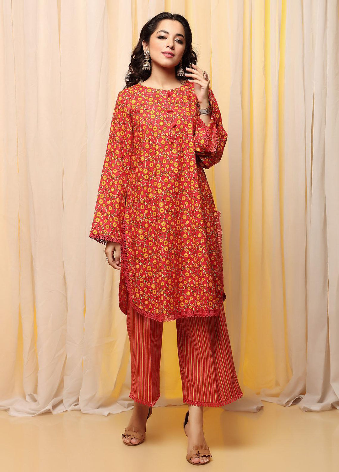 Heena By Ittehad Textiles Printed Linen Suits Unstitched 2 Piece ITD21H 1905-A - Winter Collection