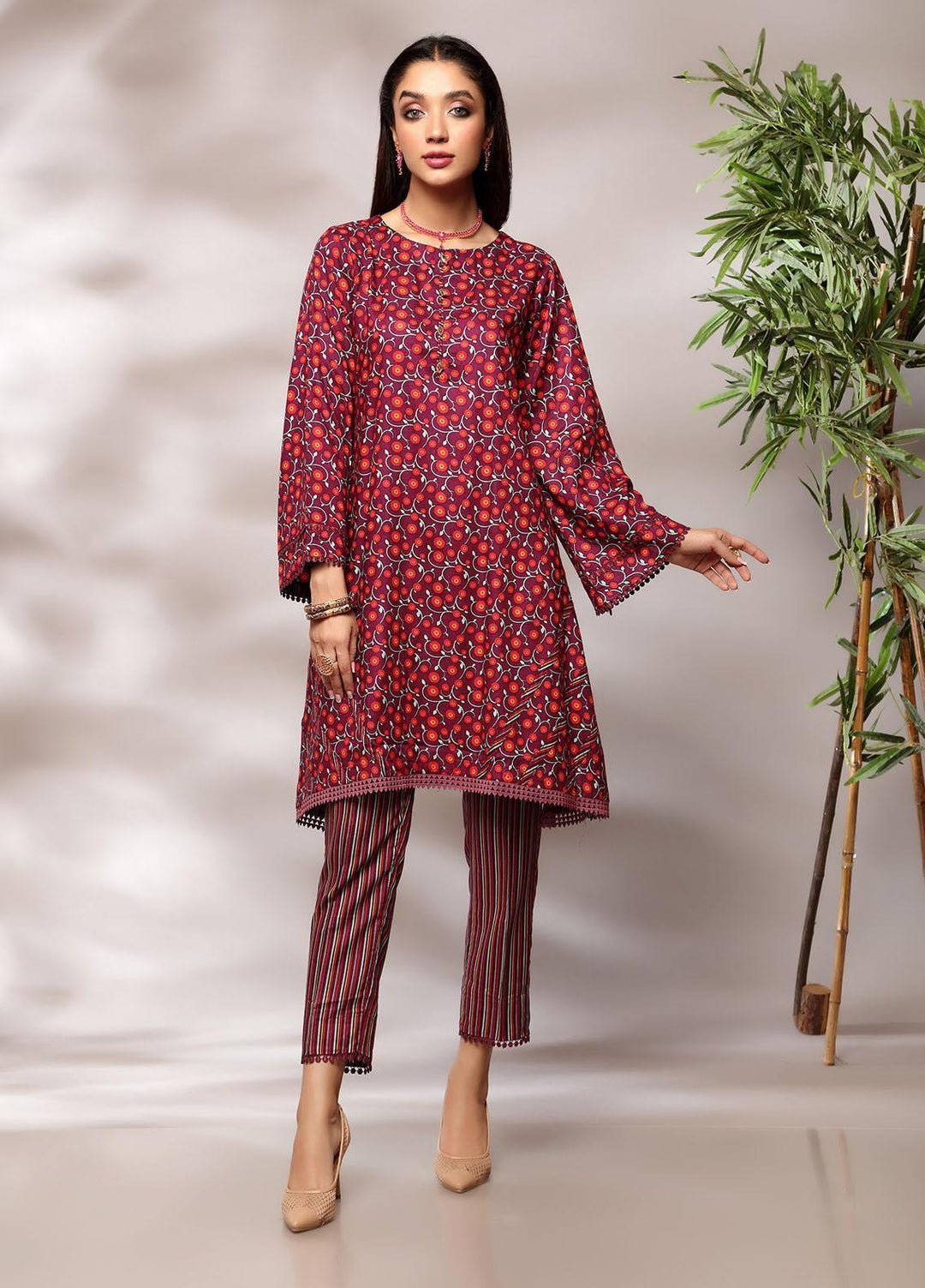 Heena By Ittehad Textiles Printed Linen Suits Unstitched 2 Piece ITD21H 1905-C - Winter Collection
