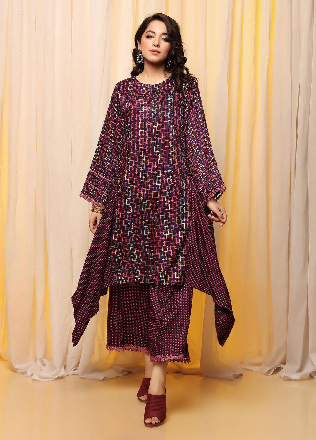 Heena By Ittehad Textiles Printed Linen Suits Unstitched 2 Piece ITD21H 1906-B - Winter Collection
