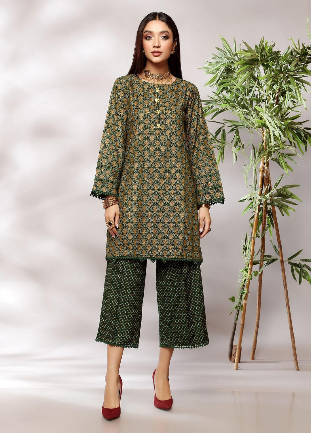Heena By Ittehad Textiles Printed Linen Suits Unstitched 2 Piece ITD21H 1907-C - Winter Collection