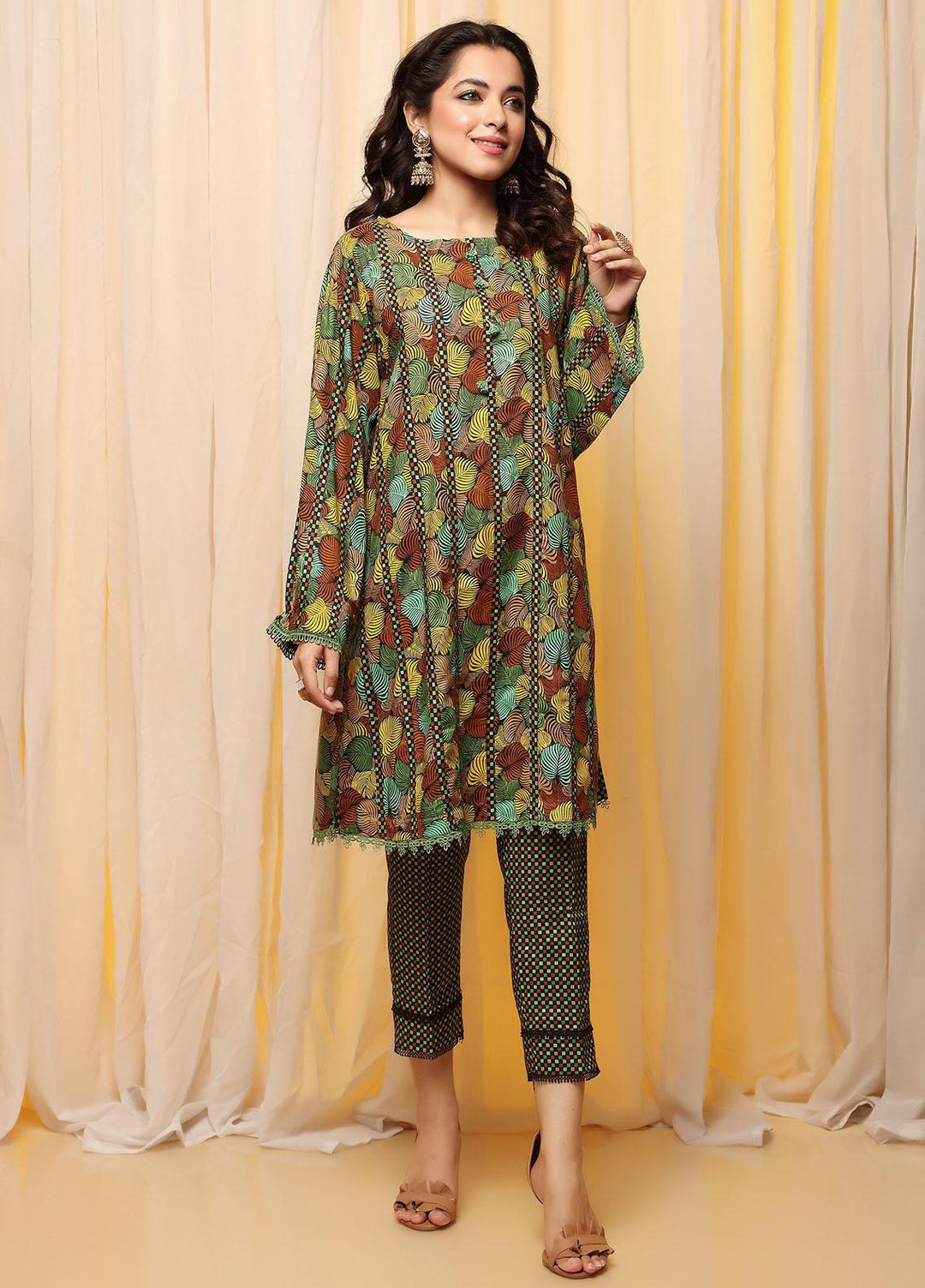 Heena By Ittehad Textiles Printed Linen Suits Unstitched 2 Piece ITD21H 1908-C - Winter Collection