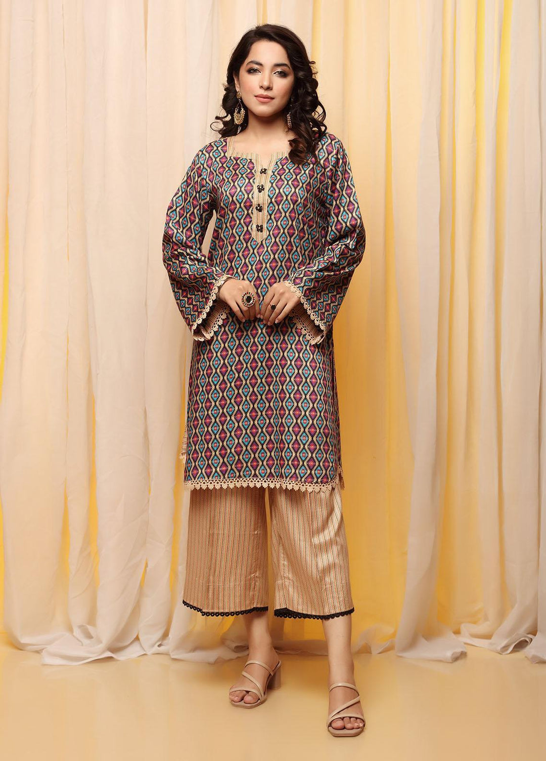 Heena By Ittehad Textiles Printed Linen Suits Unstitched 2 Piece ITD21H 1909-B - Winter Collection