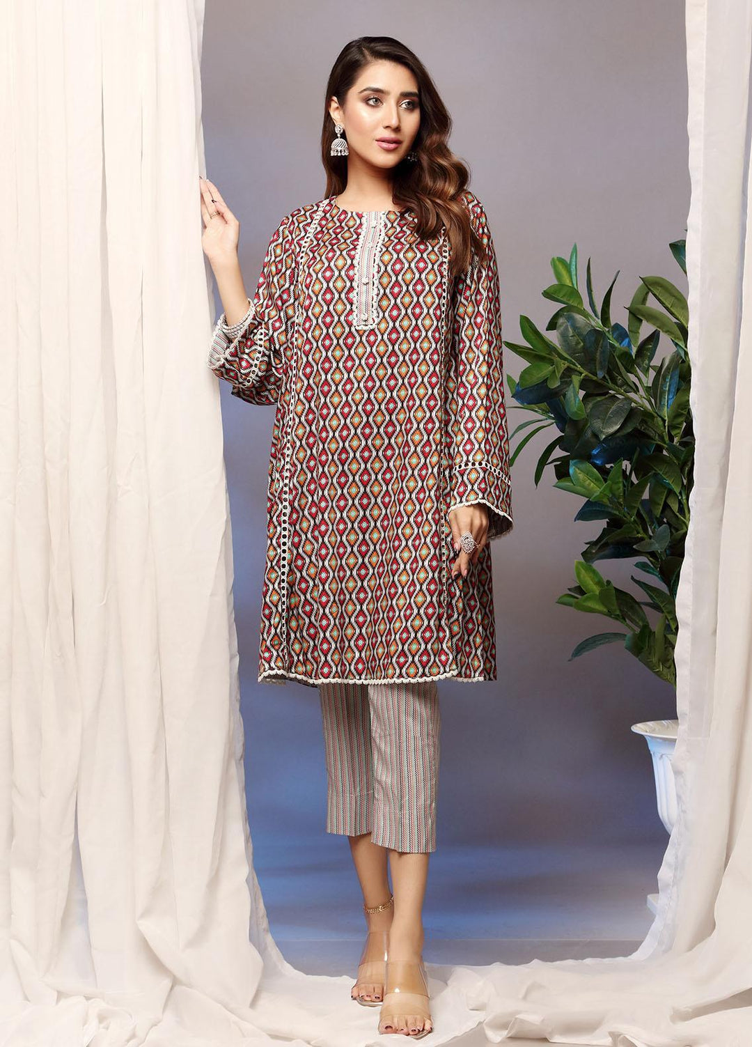 Heena By Ittehad Textiles Printed Linen Suits Unstitched 2 Piece ITD21H 1909-C - Winter Collection