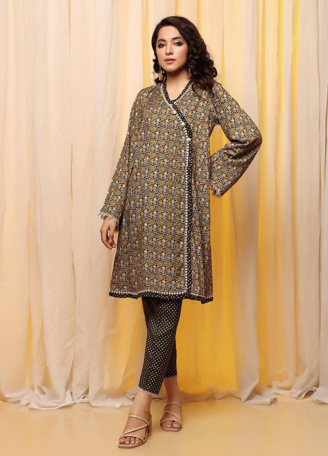 Heena By Ittehad Textiles Printed Linen Suits Unstitched 2 Piece ITD21H 1910-B - Winter Collection