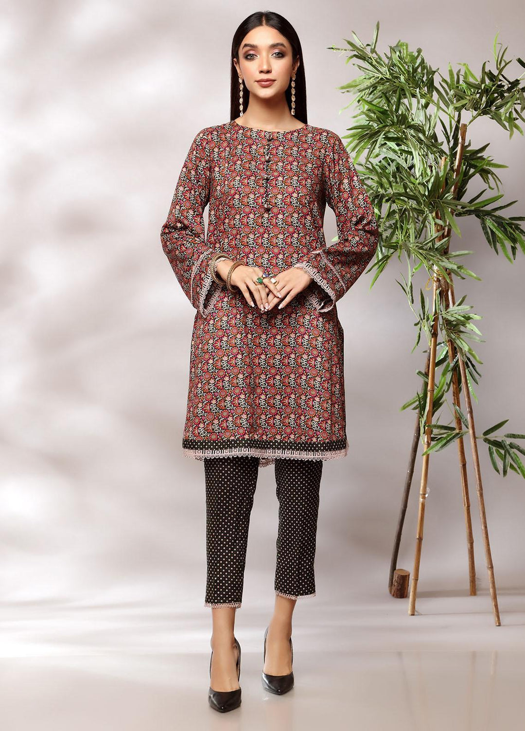 Heena By Ittehad Textiles Printed Linen Suits Unstitched 2 Piece ITD21H 1910-C - Winter Collection