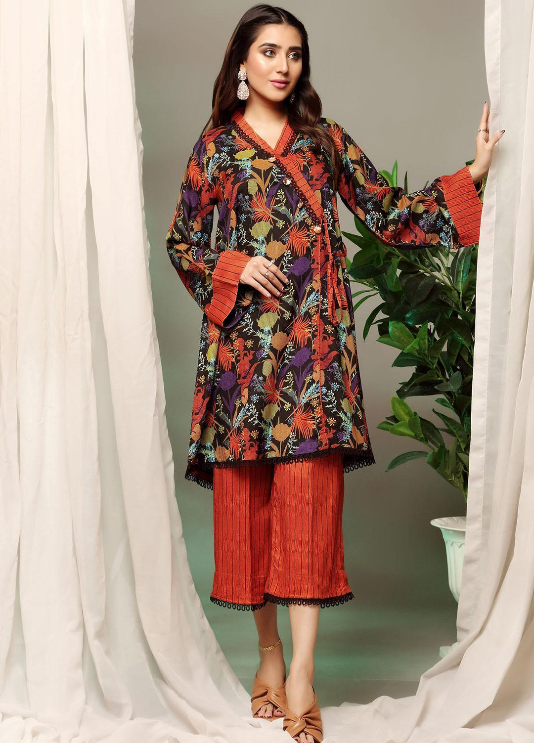 Heena By Ittehad Textiles Printed Linen Suits Unstitched 2 Piece ITD21H 1911-A - Winter Collection