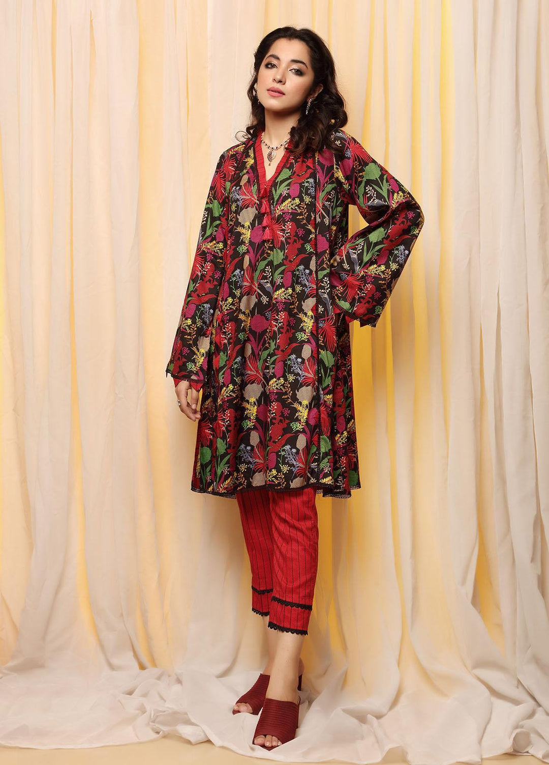 Heena By Ittehad Textiles Printed Linen Suits Unstitched 2 Piece ITD21H 1911-C - Winter Collection
