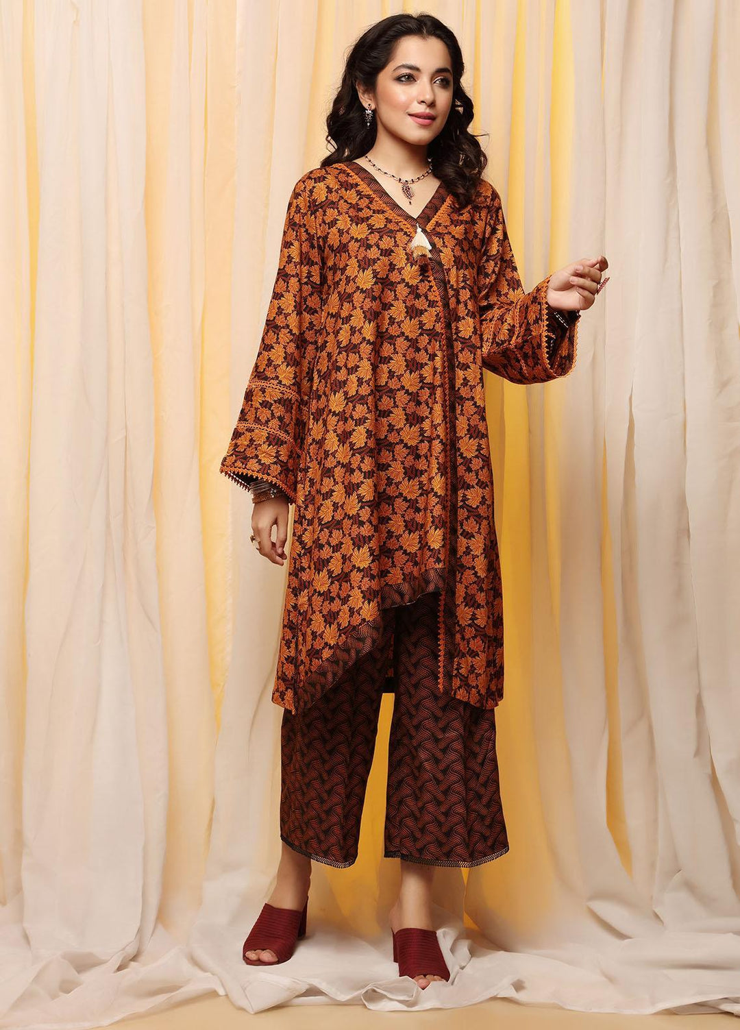 Heena By Ittehad Textiles Printed Linen Suits Unstitched 2 Piece ITD21H 1912-A - Winter Collection
