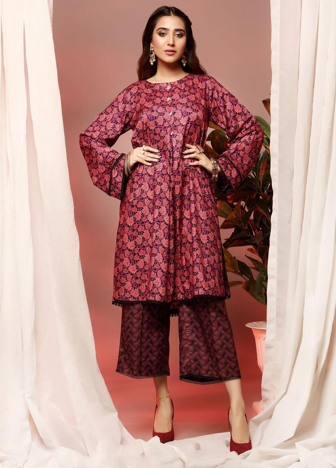 Heena By Ittehad Textiles Printed Linen Suits Unstitched 2 Piece ITD21H 1912-C - Winter Collection