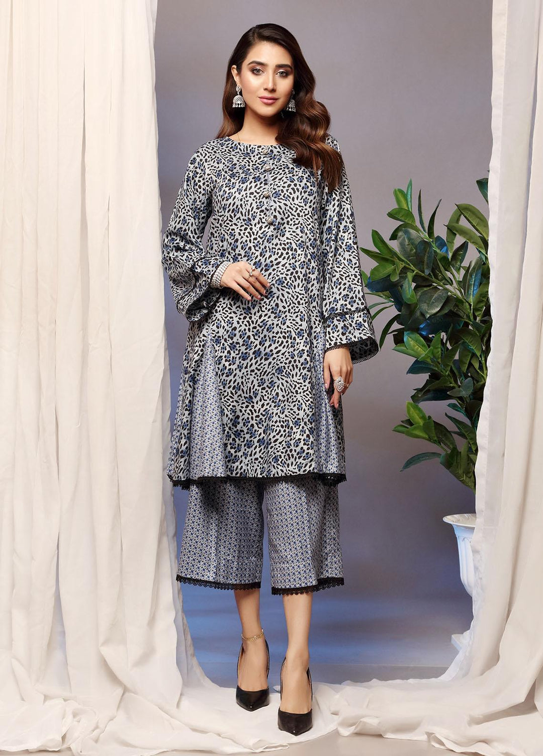 Heena By Ittehad Textiles Printed Linen Suits Unstitched 2 Piece ITD21H 1916-A - Winter Collection