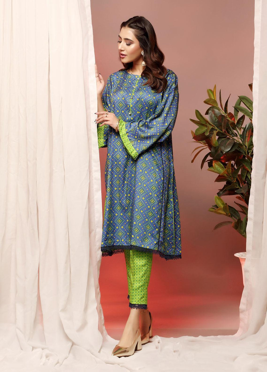 Heena By Ittehad Textiles Printed Linen Suits Unstitched 2 Piece ITD21H 1917-C - Winter Collection