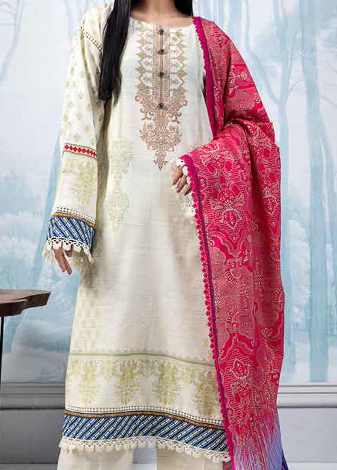 Ittehad Textiles Printed Khaddar Suits Unstitched 3 Piece ITD21K DGK-ZAINA - Winter Collection