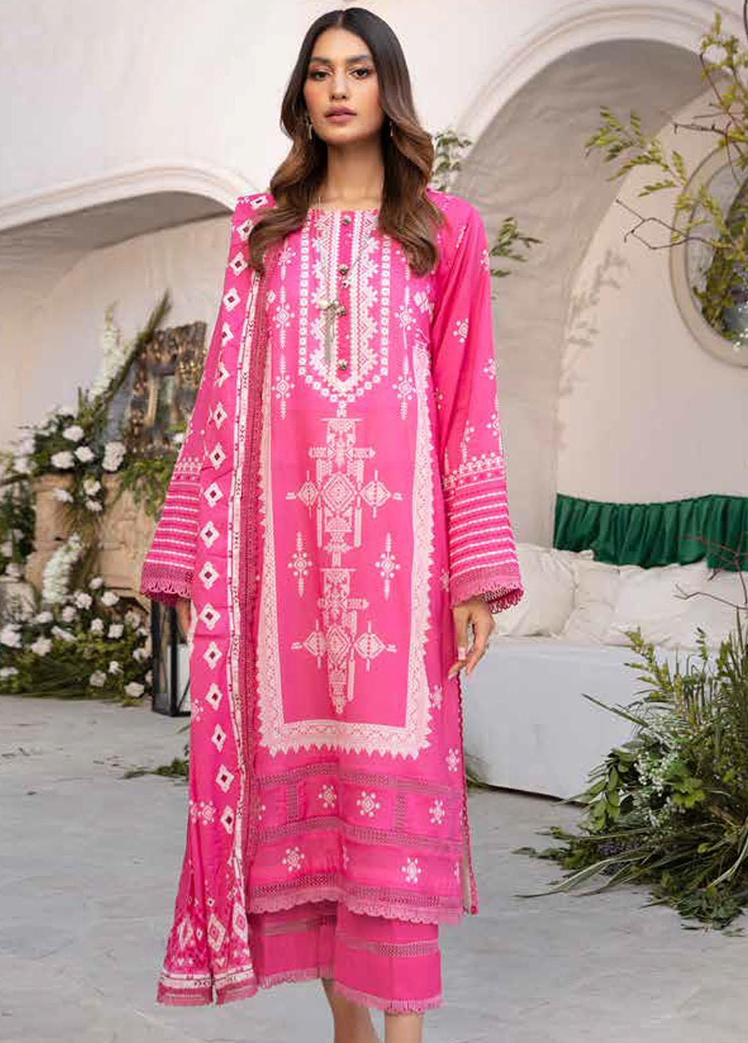 Crystal By Ittehad Textiles Printed Lawn Suits Unstitched 3 Piece ITD22CS LF-CL1-2215A - Summer Collection
