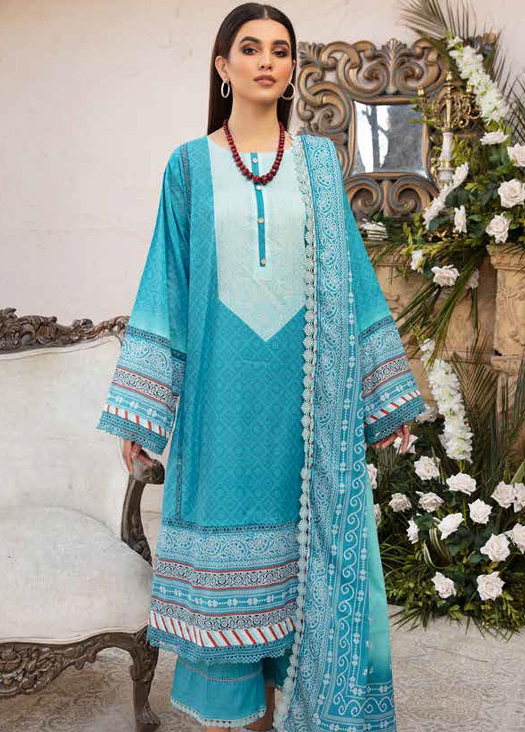 Crystal By Ittehad Textiles Printed Lawn Suits Unstitched 3 Piece ITD22CS LF-CL1-2216A - Summer Collection