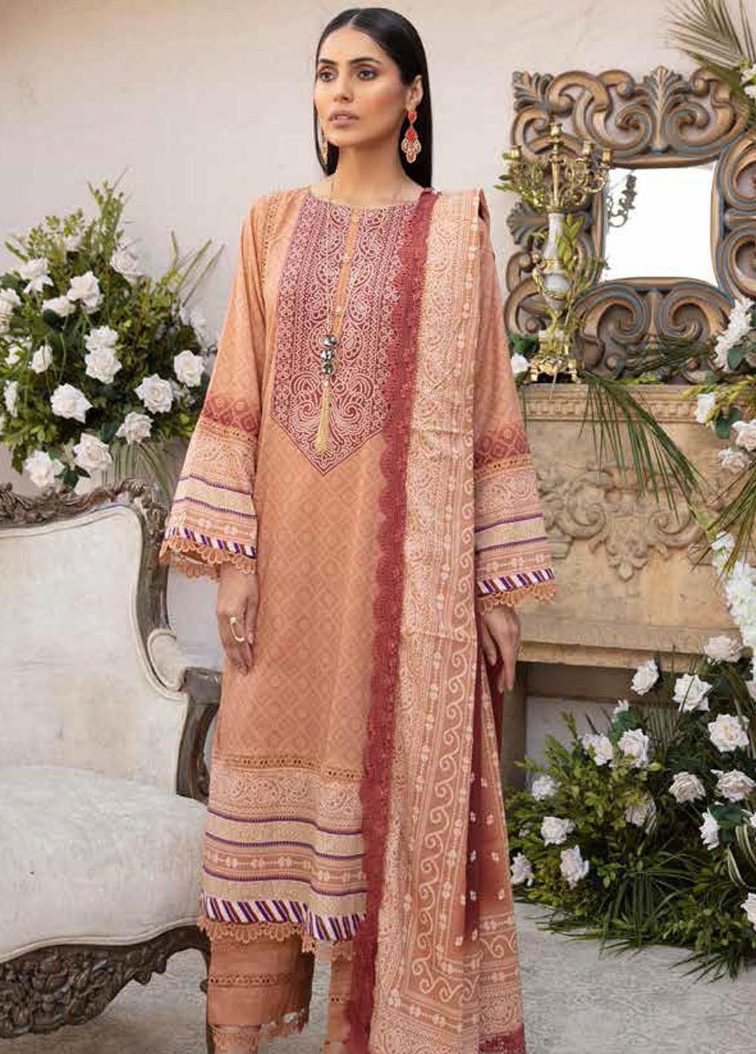 Crystal By Ittehad Textiles Printed Lawn Suits Unstitched 3 Piece ITD22CS LF-CL1-2216B - Summer Collection
