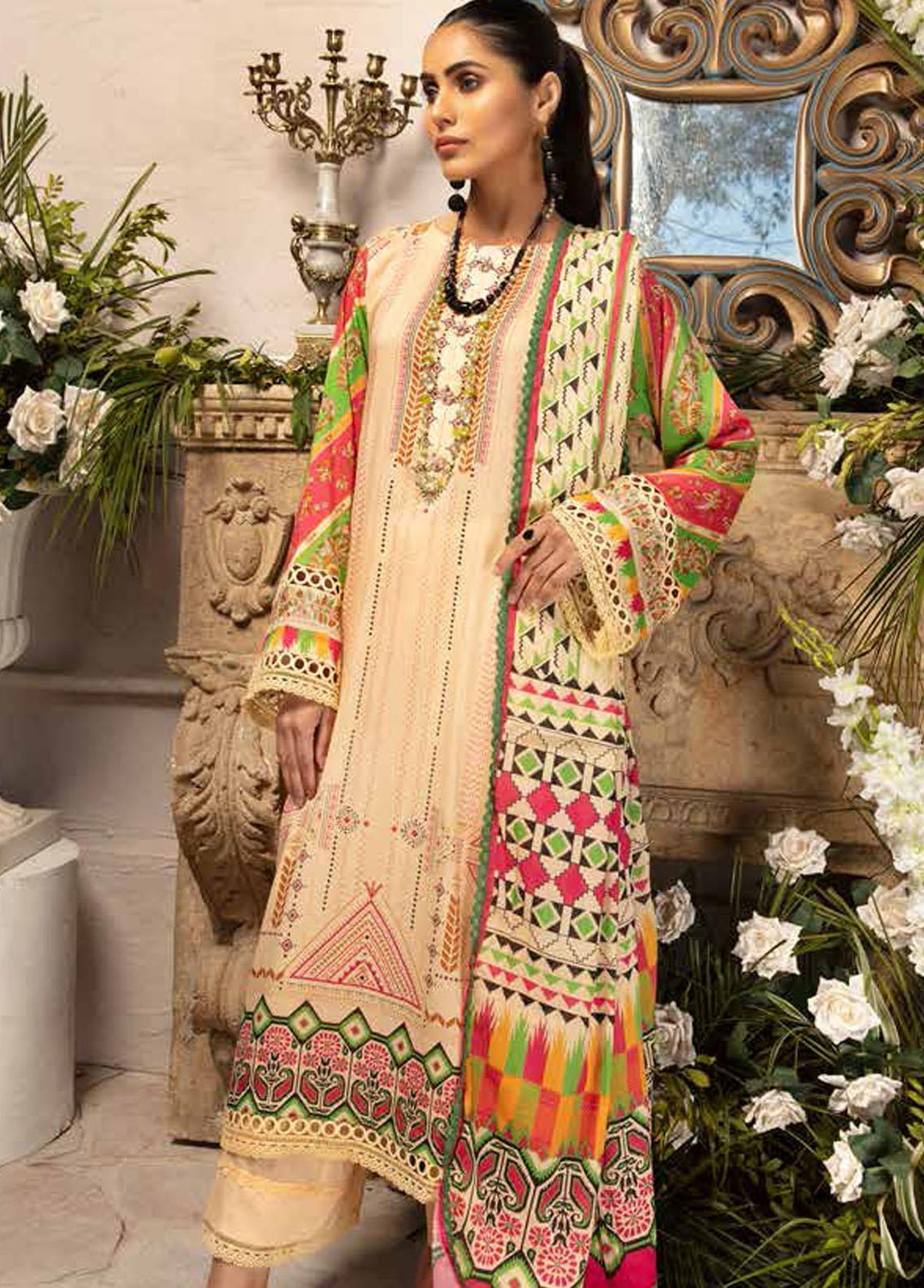 Crystal By Ittehad Textiles Printed Lawn Suits Unstitched 3 Piece ITD22CS LF-CL1-2223A - Summer Collection
